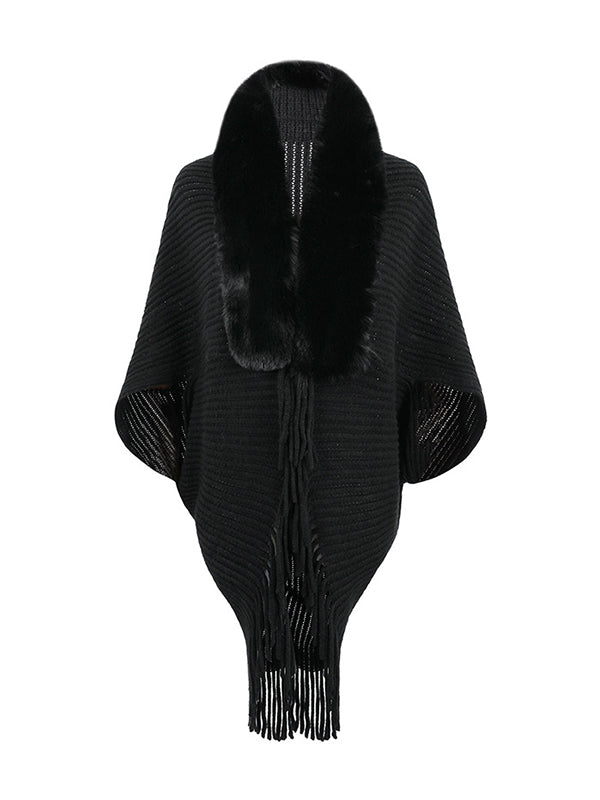 Fringe Batwing Relaxed Cardigan