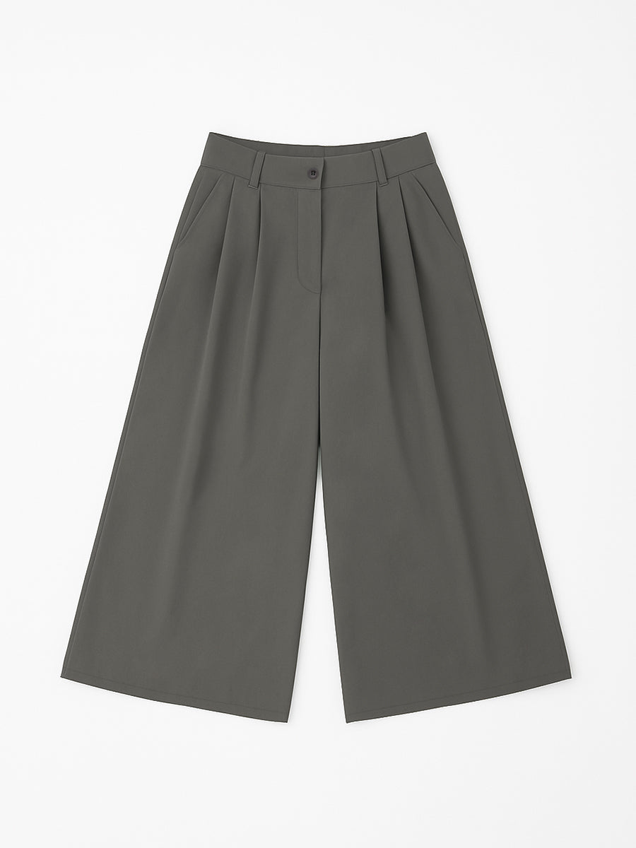 High-Waist Pleated Relaxed Pants