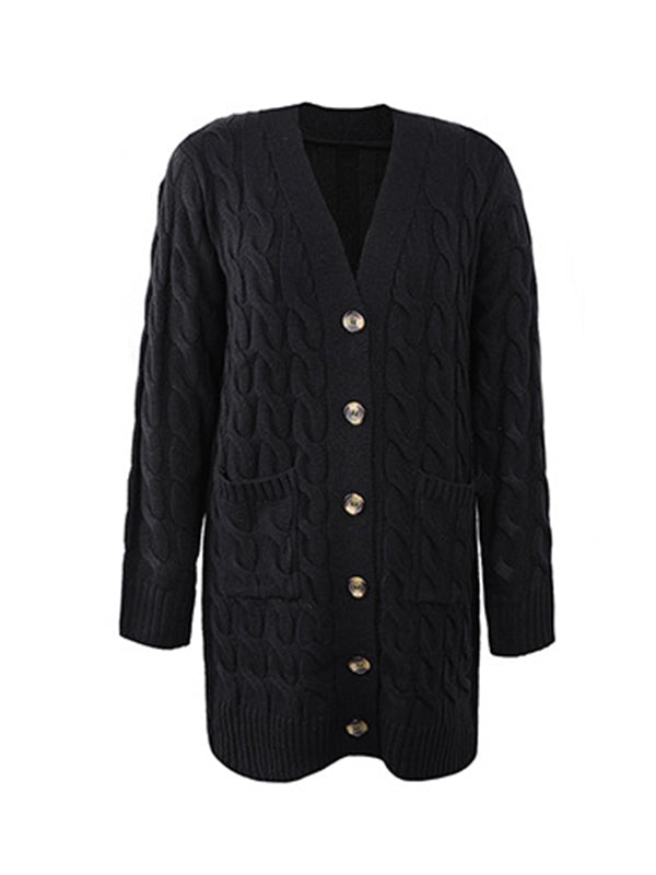 Button-Detail Relaxed Cardigan