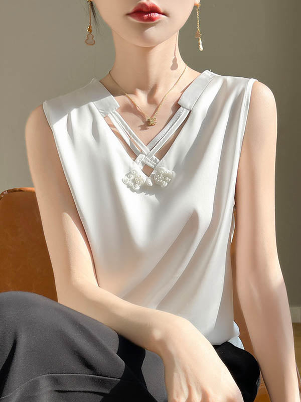 Plus Size V-Neck Relaxed Vest