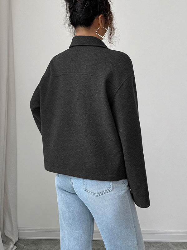 Zip Long-Sleeve Relaxed Jacket