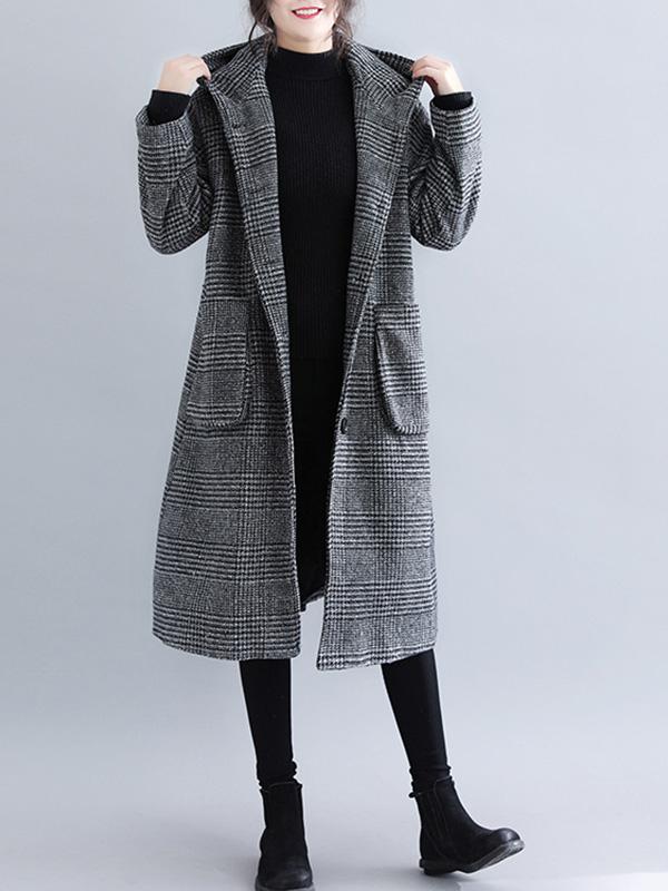 Checked Relaxed Coat