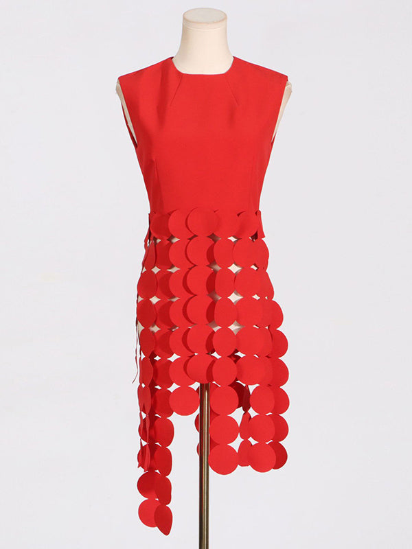 Round-Neck Fringe Sleeveless Vest