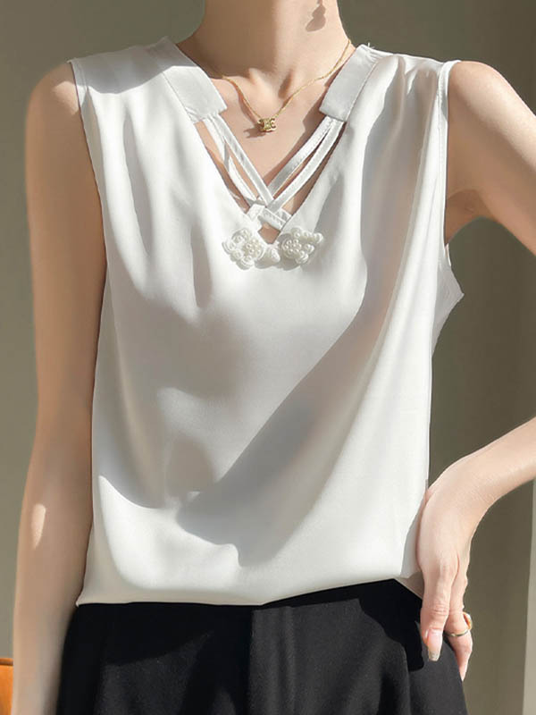 Plus Size V-Neck Relaxed Vest