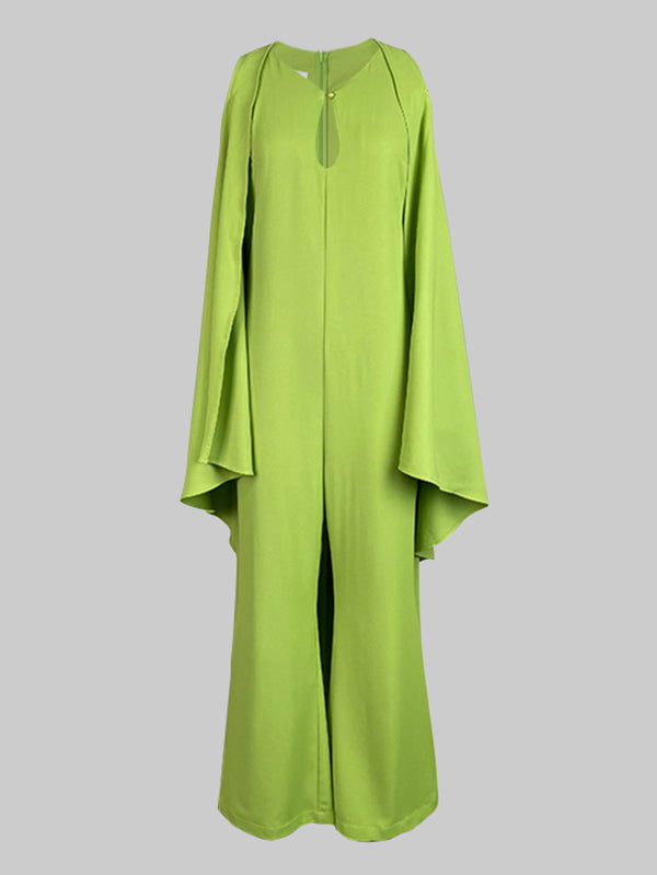 Batwing Cut-Out Relaxed Jumpsuit