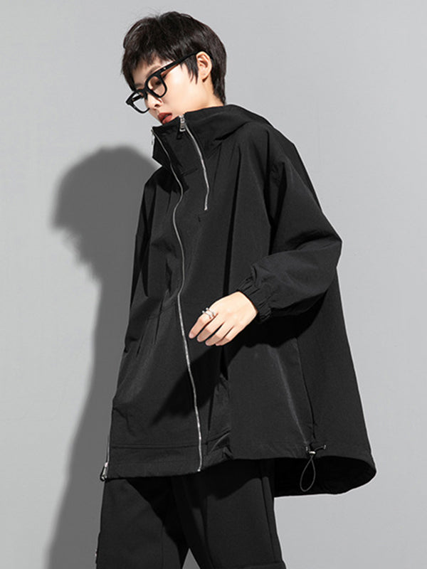 Hooded Zip Relaxed Jacket