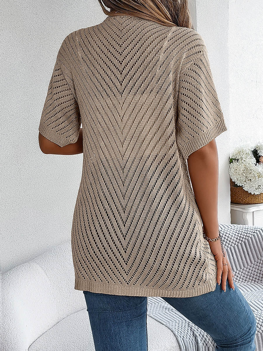 Cut-Out Relaxed Cardigan