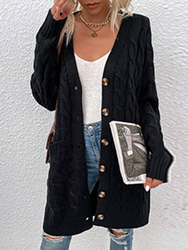 Button-Detail Relaxed Cardigan