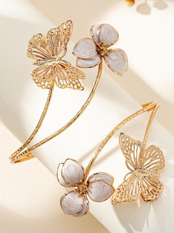 Adjustable Floral Butterfly Armlet