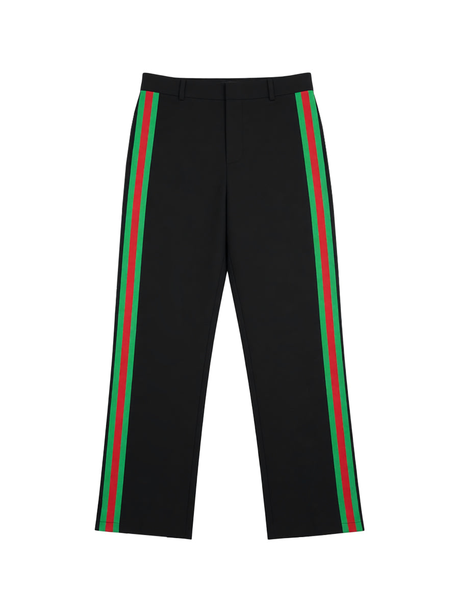 Striped Long-Sleeve Contrast Pants