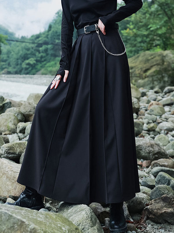 Pleated A-Line Empire Skirt