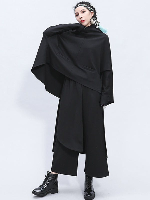 Wide-Leg Elastic Pants