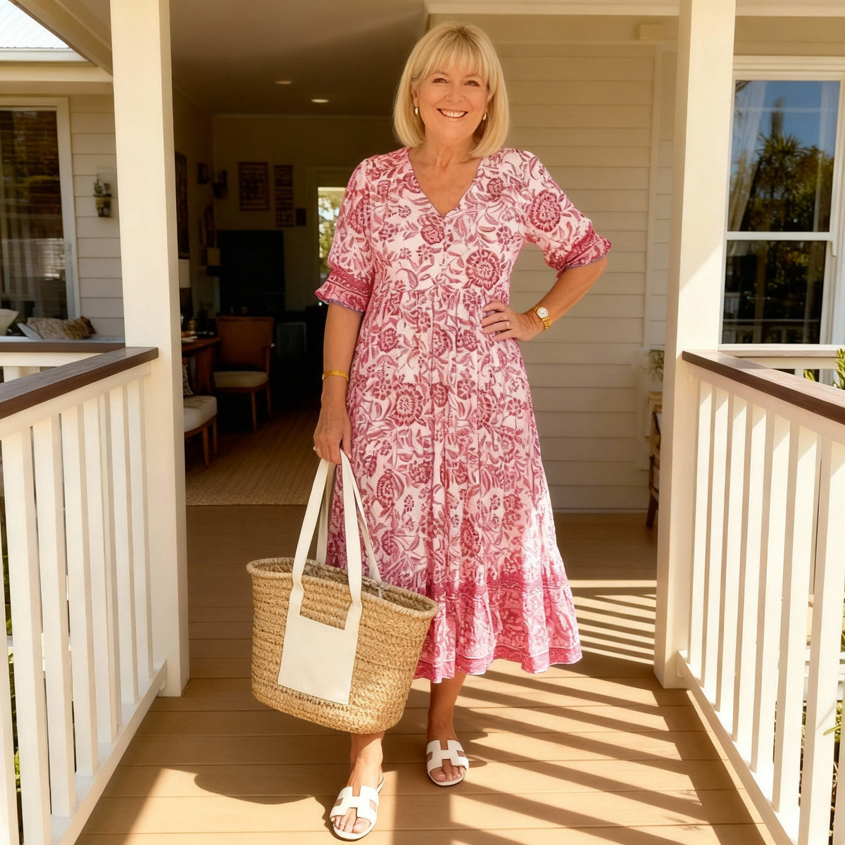 Danna | Floral Dress with V-Neck