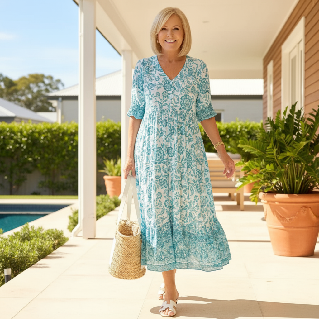 Danna | Floral Dress with V-Neck