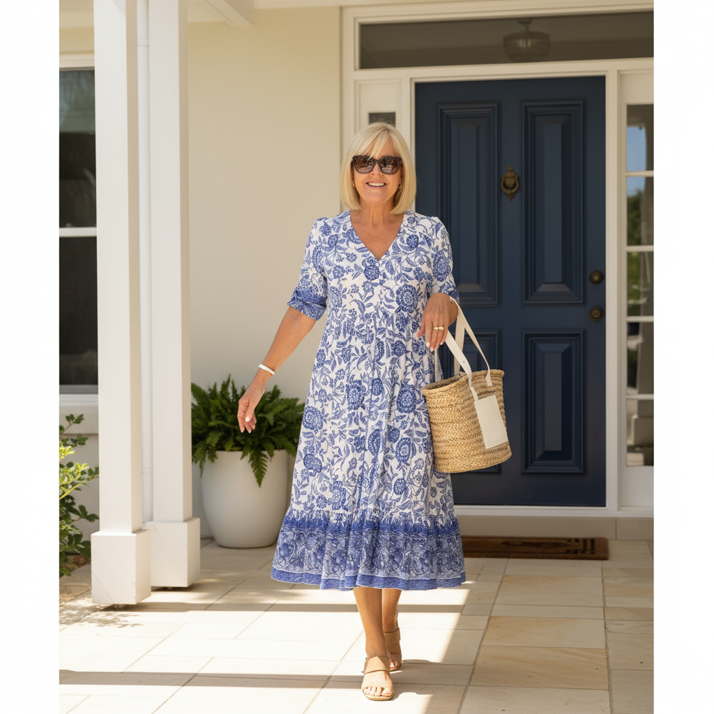 Danna | Floral Dress with V-Neck