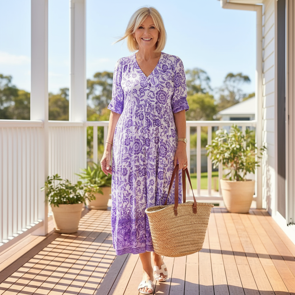 Danna | Floral Dress with V-Neck
