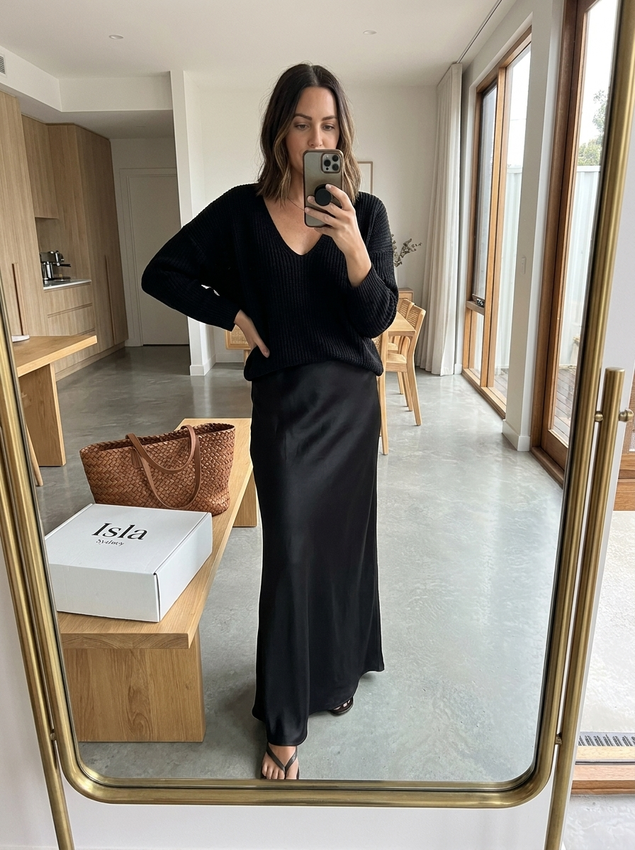 Isolde | Knit & Satin Ensemble