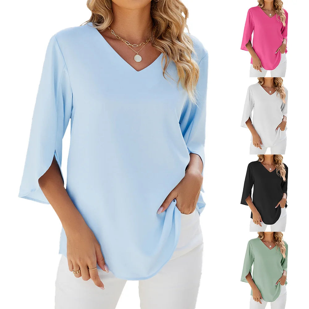 Jadzia | Relaxed V-Neck Blouse