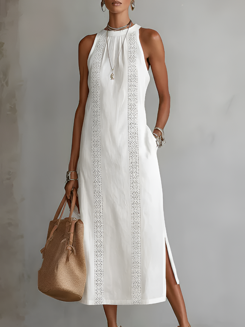 Emberly | Relaxed Embroidered Midi Dress