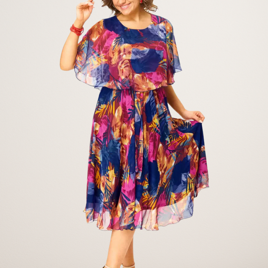 Halle | Belly Coverage Chiffon Dress