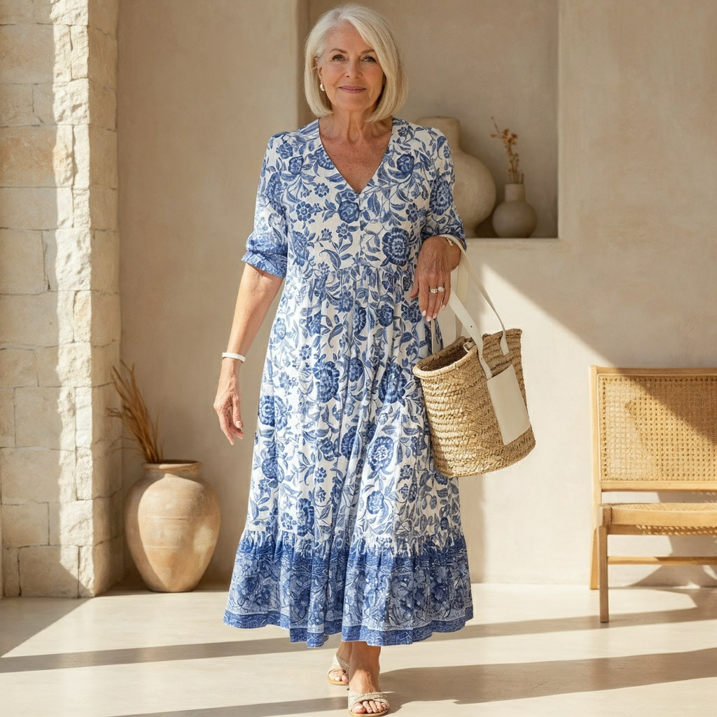 Danna | Floral Dress with V-Neck