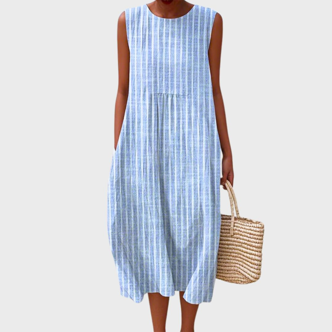 Pippa | Plaid Sleeveless Midi Dress — photo 4