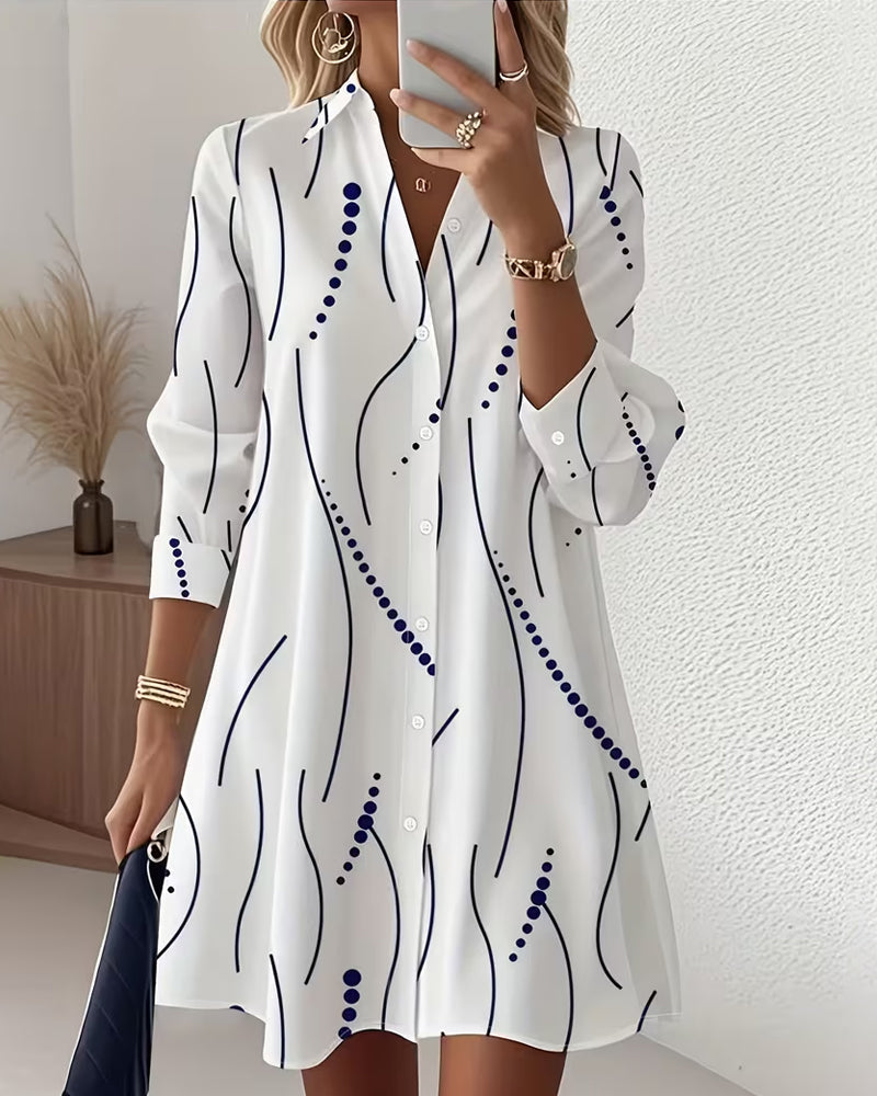Juliette | Wavy Collar A-Line Dress