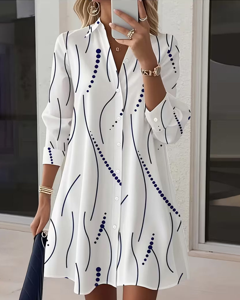 Juliette | Wavy Collar A-Line Dress