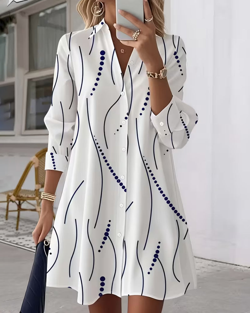 Juliette | Wavy Collar A-Line Dress