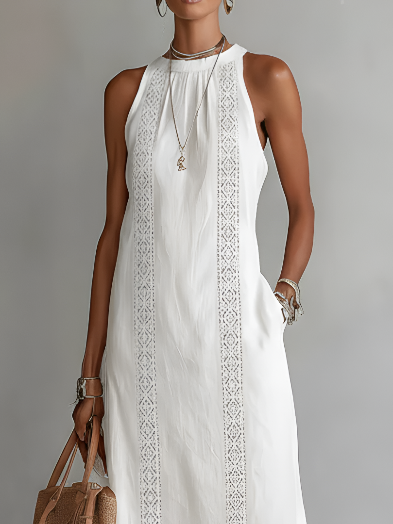 Emberly | Relaxed Embroidered Midi Dress