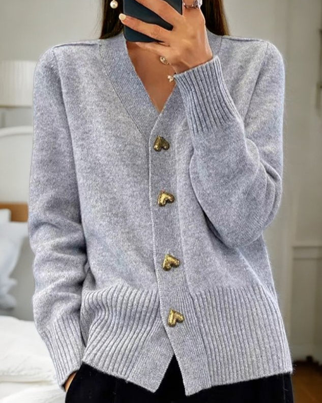 Liorah | Heart Button Cardigan