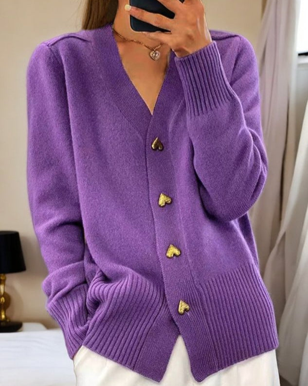 Liorah | Heart Button Cardigan