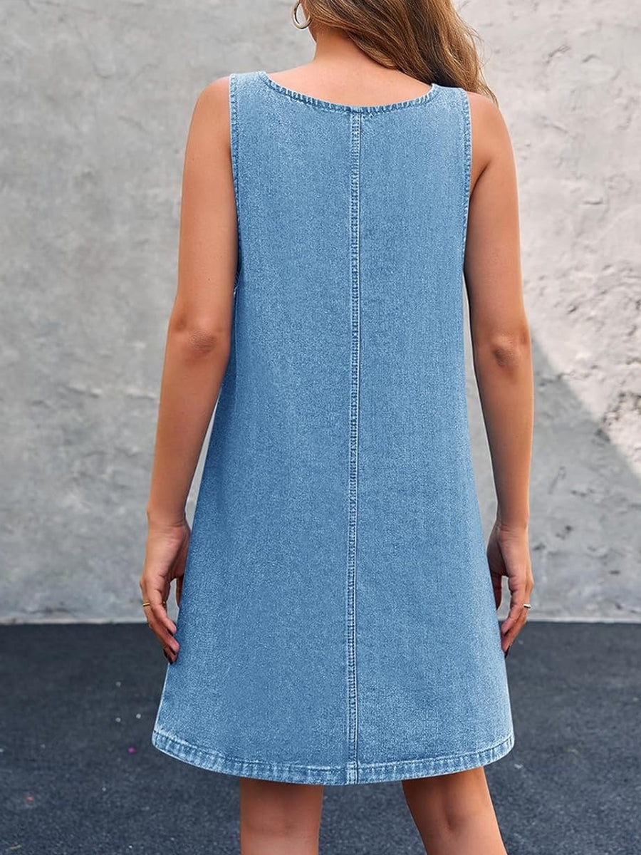 Coraline | Denim Overall Dress