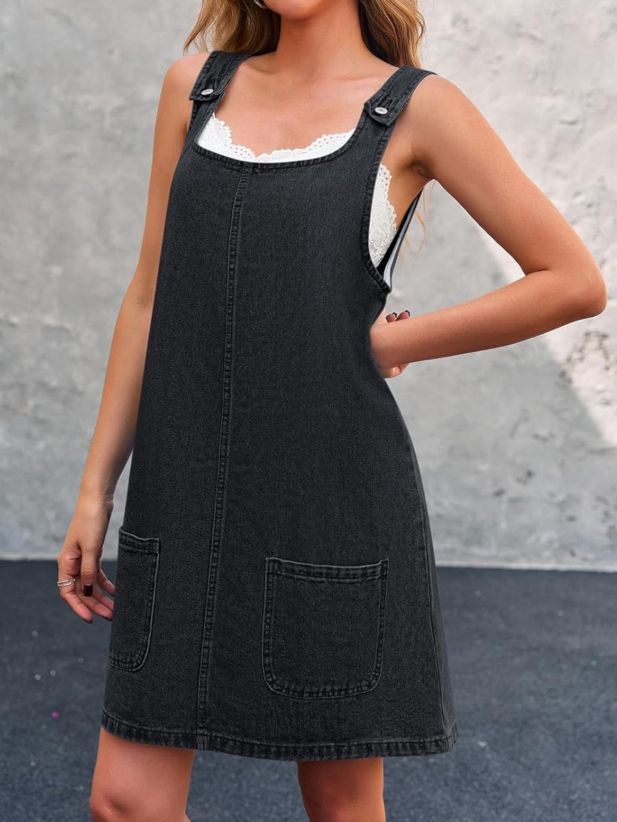 Coraline | Denim Overall Dress