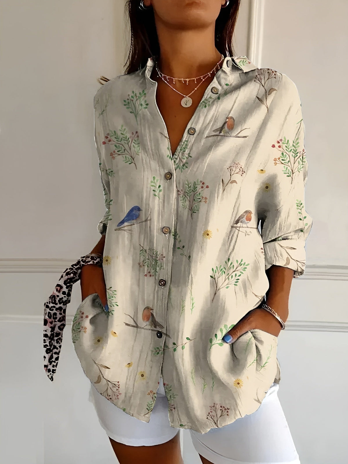 Roseanne | Floral Breeze Button-Up Shirt