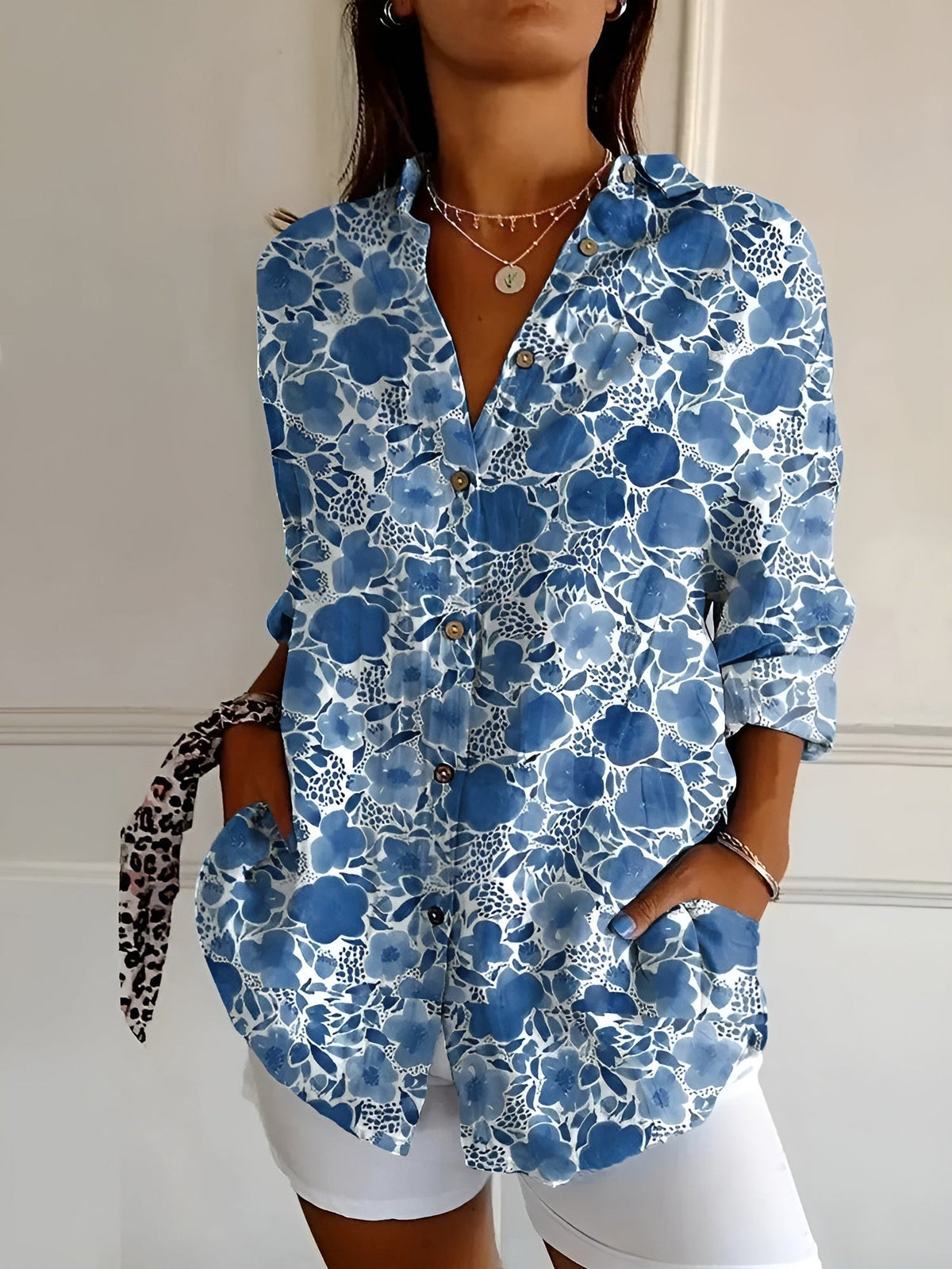 Roseanne | Floral Breeze Button-Up Shirt