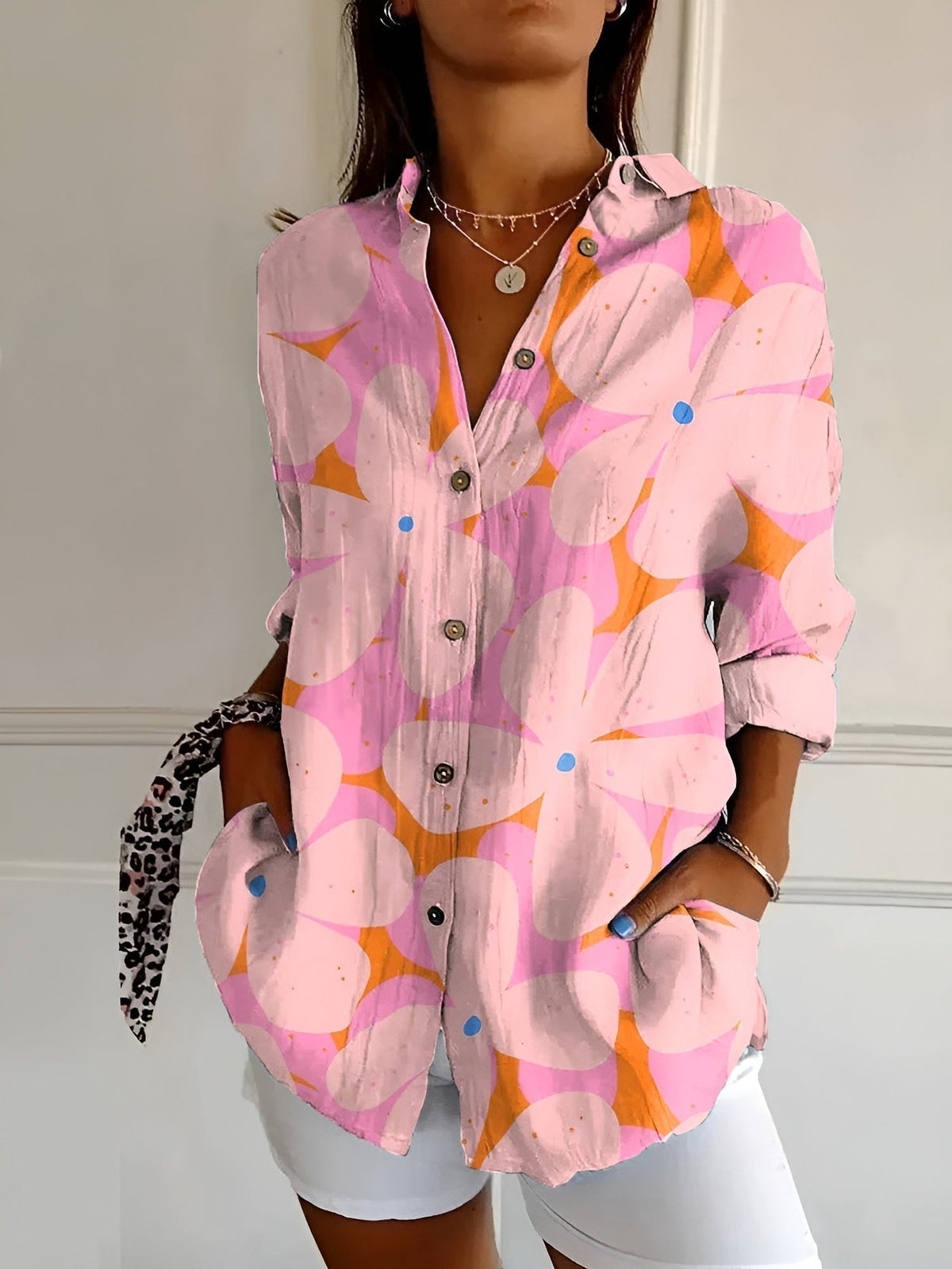 Roseanne | Floral Breeze Button-Up Shirt