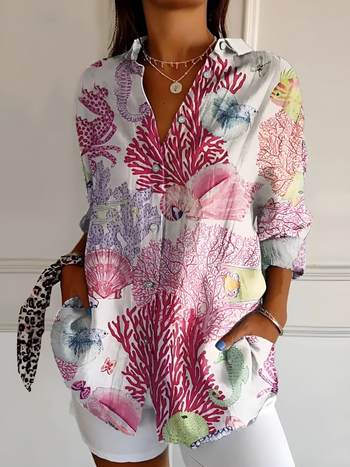 Roseanne | Floral Breeze Button-Up Shirt