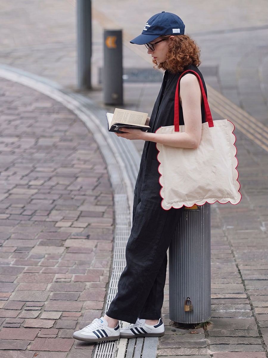 High-Waist Stand-Collar Button-Detail Pocket Jumpsuit